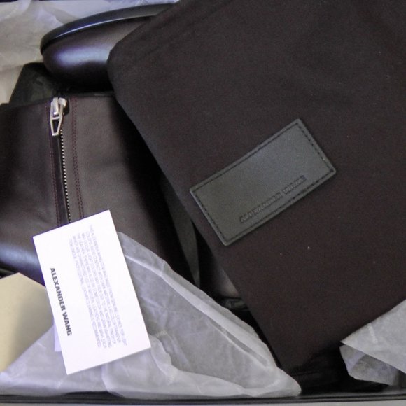 NEW Rare Alexander Wang Gabi Leather Ankle Boots | Cutout Heel | Iconic Designer - Picture 3 of 15